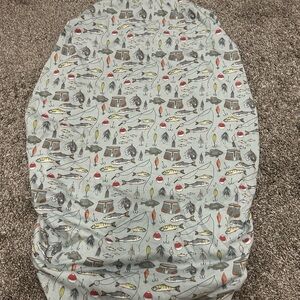 Copper Pearl Fishing-Themed Baby changing pad cover/ bassinet sheet